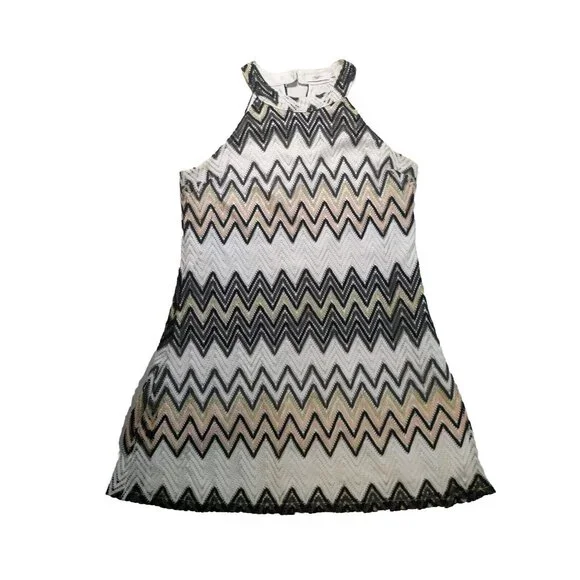 Candie's | Dresses | Candies Halter Chevron Lace Dress Multicolor Sz L |  Poshmark